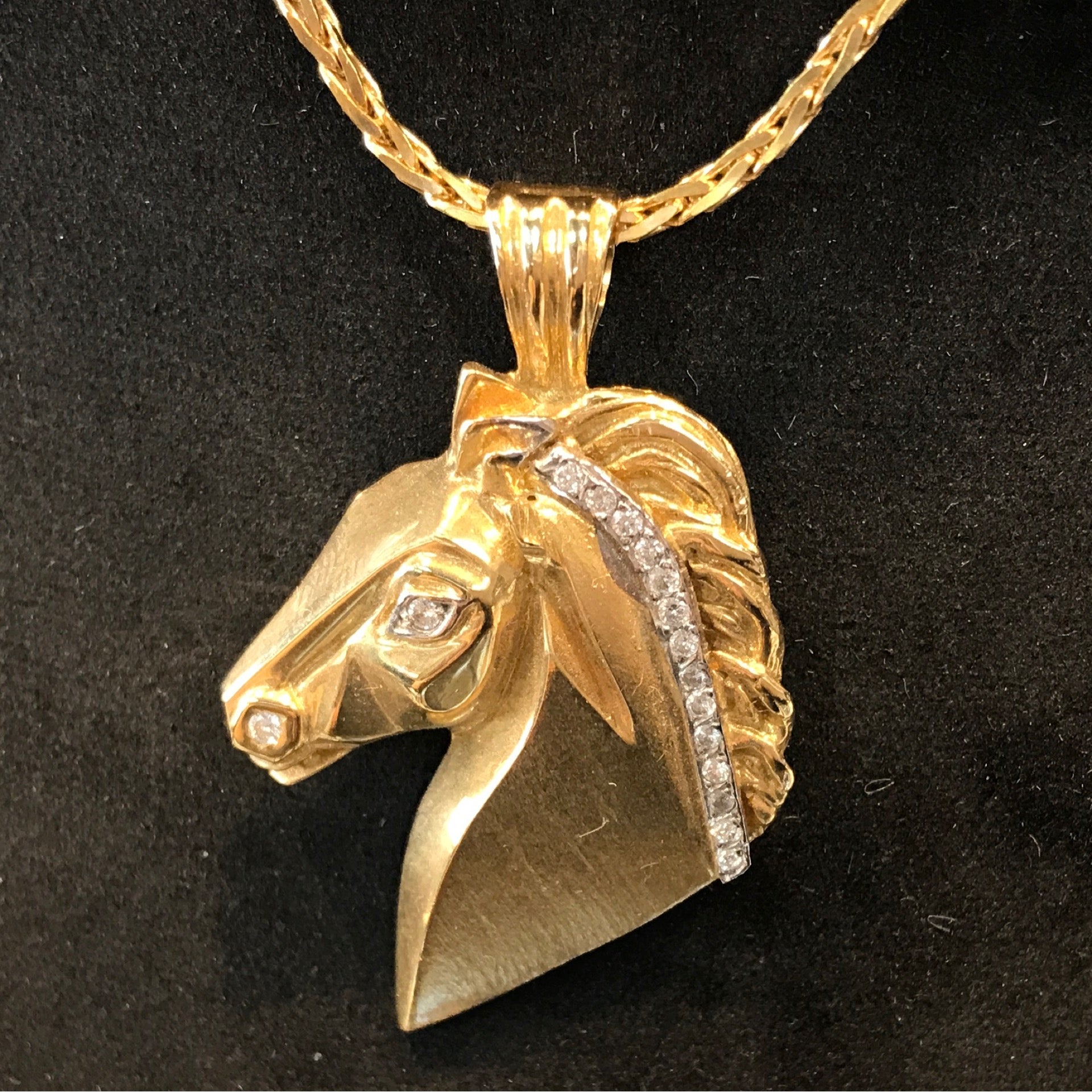 Yellow Gold Plated Racing Horse Pendant, SHOP NOW – AditaJewels